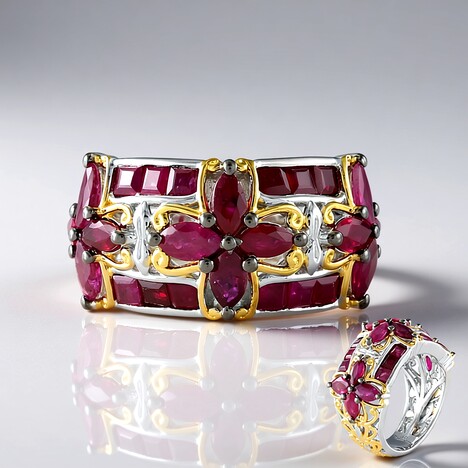 Bague en argent et Rubis de Birmanie (Gems en Vogue)