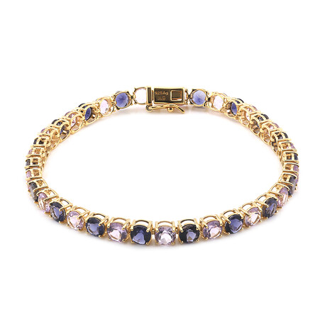 Edelstein-Silberarmband