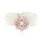 Zilveren armband met een roze opaal (de Melo Essence)