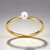 Bague en argent et Perle blanche de culture d'eau douce
