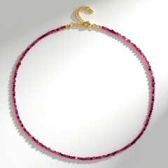 Collana in argento con Tormalina Rosa Nigeriana