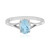 Bague en argent et Topaze bleu ciel