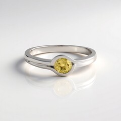 Anello in argento con Berillo Giallo