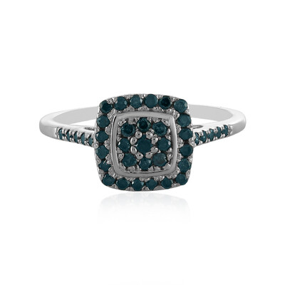 Bague en argent et Diamant bleu I3