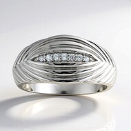 Zilveren ring met zirkonen (TPC)