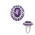 Anillo en plata con Amatista de Zambia