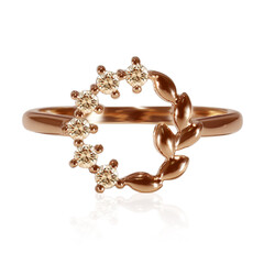 Anello in oro con Diamante Rose de France SI1 di Argyle