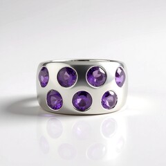 Anello in argento con Ametista Siberiana