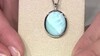 Zilveren hanger met een larimar