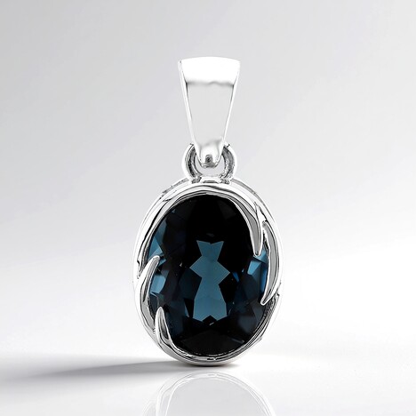 Pendentif en argent et Topaze bleu de Londres (Pallanova)
