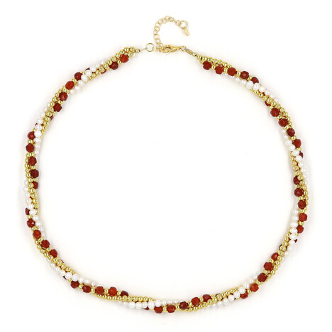 Collar en plata con Cornalina (Riya)