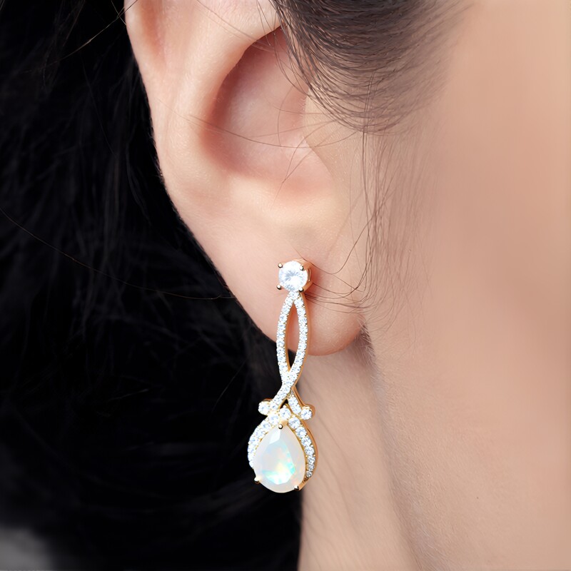 Orecchini in oro con Opale di Welo (de Melo Gold)