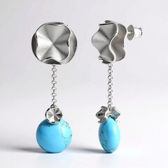 Orecchini in argento con Turchese