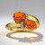 Anello in oro con Zaffiro Arancione Ban Ka Cha