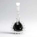 Ciondolo in argento con Ematite Nera