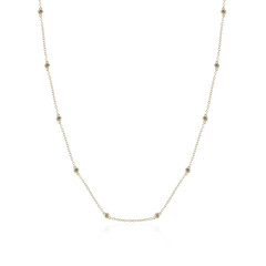 Collar en oro con Diamante chocolate I2
