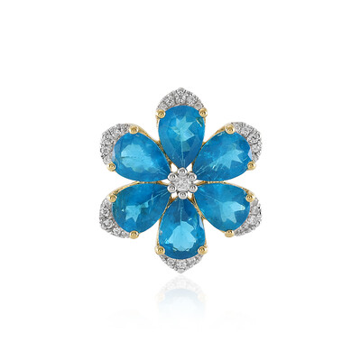 Ciondolo in argento con Apatite Blu Neon