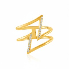 I2 (H) Diamond Silver Ring (de Melo Essence)