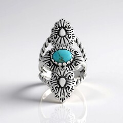 Anello in argento con Turchese Kingman (Desert Chic)