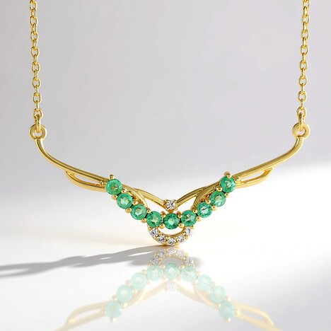Collana in argento con Smeraldo Colombiano