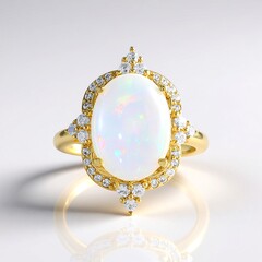 Anello in argento con Opale di Welo (Adela Silber)