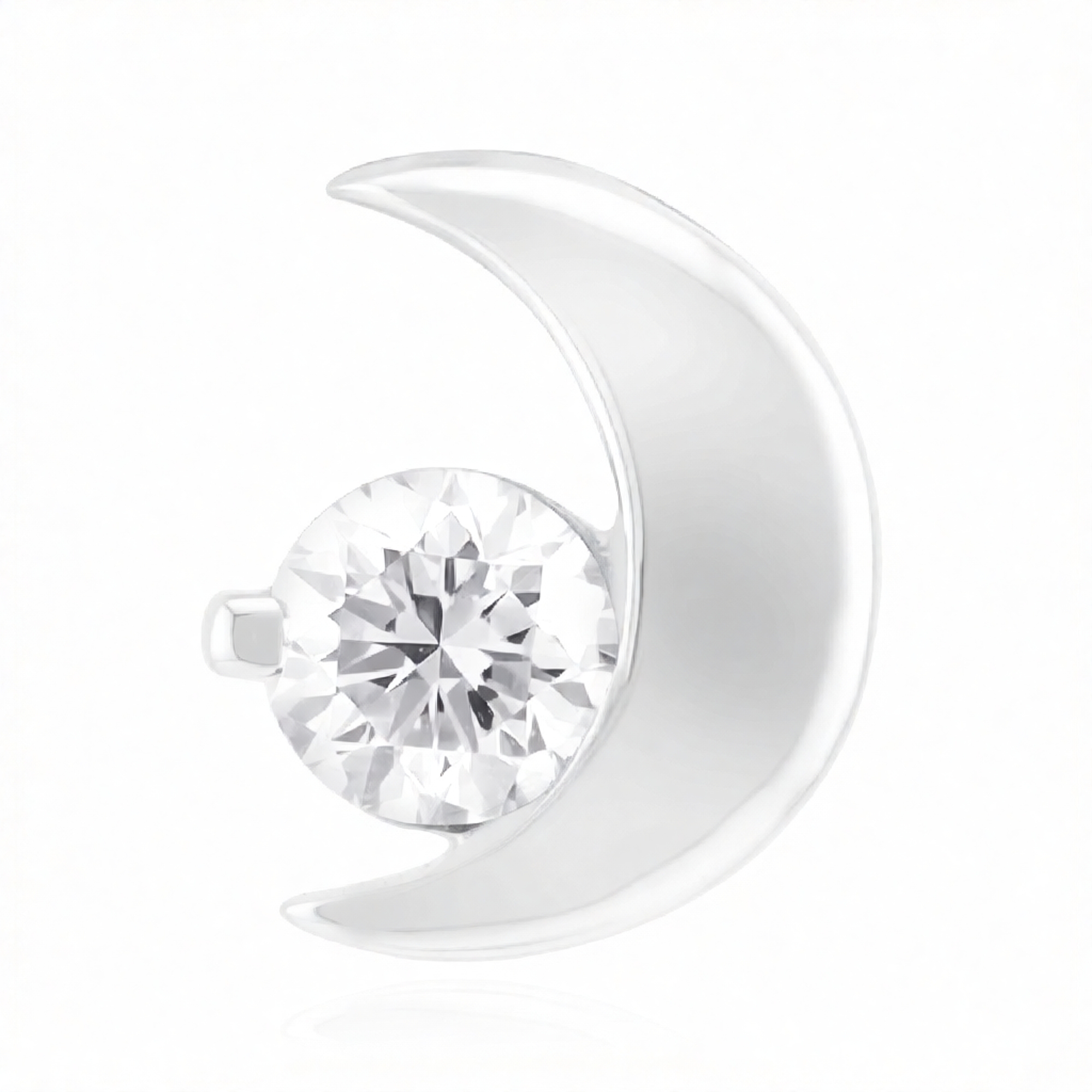 Pendentif Diamant Naturel Rose Taille Gris 4 Mm En Or Jaune 14k - Sans Chaîne