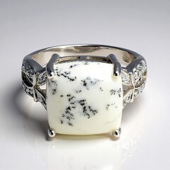 Anello in argento con Agata Dendritica