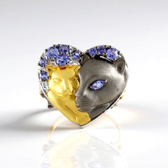 Anello in argento con Tanzanite (Gems en Vogue)