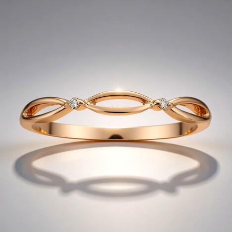 Anello in oro con Diamante Rose de France SI1 di Argyle (Annette)