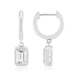 Weißer Topas-Silberohrringe