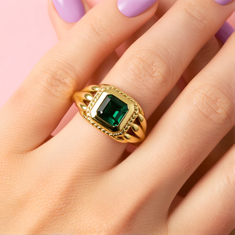 Bague en argent et Tourmaline verte de Benedito (Adela Silber)