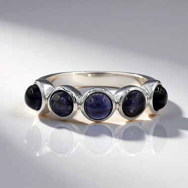 Iolite Silver Ring