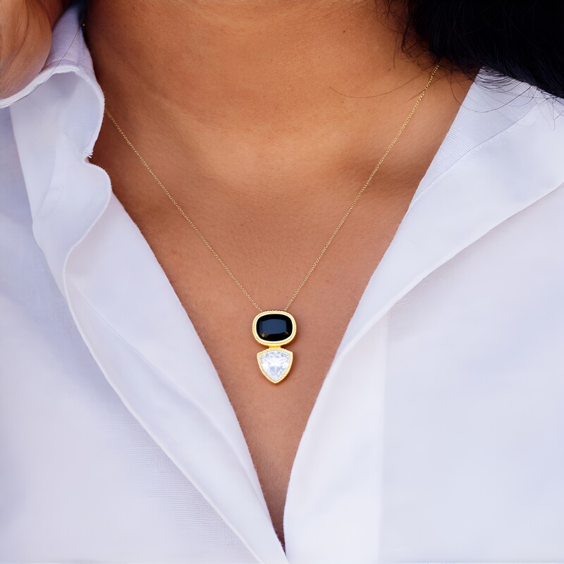 Edelstein-Silberanhänger (MONOSONO COLLECTION)