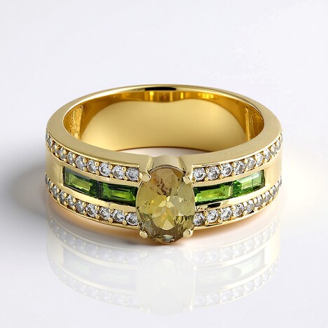 Bague en or et Tanzanite jaune non chauffée  (Adela Gold)