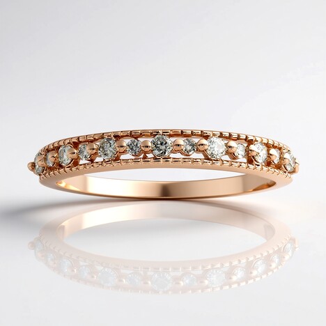 Anello in oro con Diamante Rose de France SI1 di Argyle (Annette)