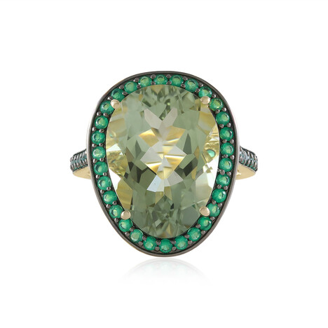 Anello in argento con Ametista Verde