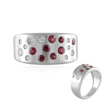 Anello in argento con Spinello Rosso