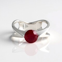 Anello in argento con Rubino del Madagascar (de Melo Essence)