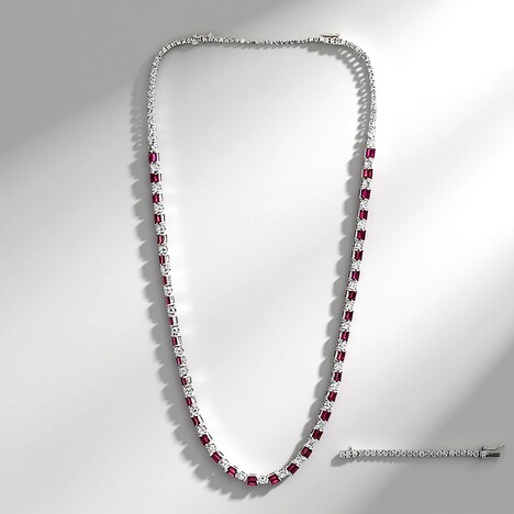 Collana in oro con Rubino Mozambico AAA (CIRARI)