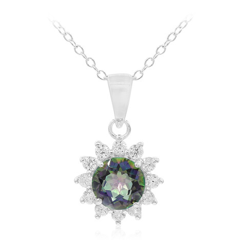 Collier en argent et Quartz mystique