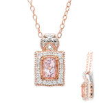Collier en argent et Morganite du Brésil (Gems en Vogue)