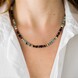 Golden Hematite Silver Necklace (Riya)