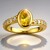 Anello in argento con Berillo Giallo