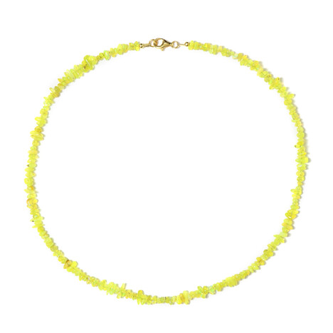 Collier en argent et Opale éthiopienne jaune