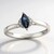 Bague en or et Saphir bleu de Ceylan