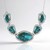 Collier en argent et Turquoise bleue cuivrée de Mohave (Faszination Türkis)