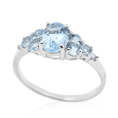 Gouden ring met een aquamarijn