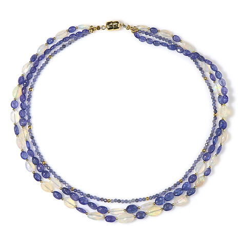 Tanzanite Silver Necklace (Adela Silber)