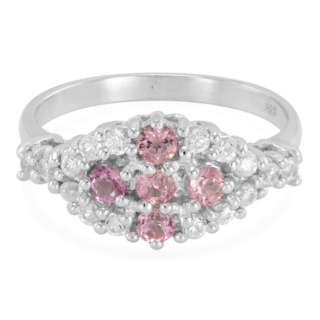 Pinkfarbener Kupfer-Turmalin-Silberring