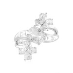 Zilveren ring met een zirkoon (de Melo Essence)